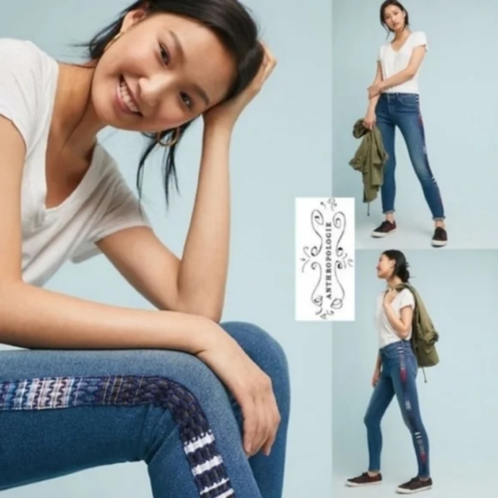 🆕 Anthropologie x Levi's 721 •Embroidered• Jeans •24•